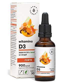 Aura Herbals Witamina D3 Forte 2000 IU, Krople 30 ml