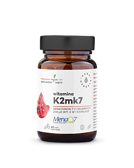 Aura Herbals Witamina K2MK7 MenaQ7 200 mcg, Kapsułki