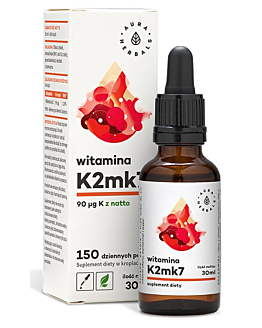 Aura Herbals Witamina K2MK7, Krople, 30 ml