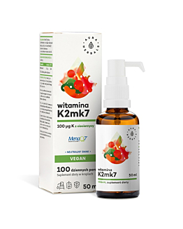 Aura Herbals Witamina K2 100 mcg Vegan, Krople, 50 ml