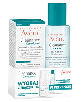 Avène Zestaw (Cleanance Comedomed Koncentrat  + Woda micelarna )