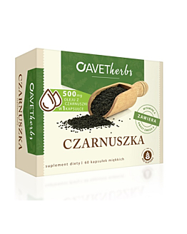 Avet Pharma Herbs Czarnuszka, Olej z czarnuszki 500 mg, Kapsułki