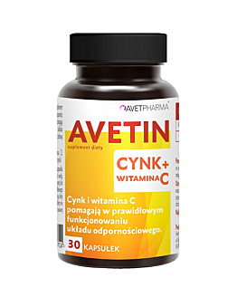 Avet Cynk + Witamina C 30 Kapsułek
