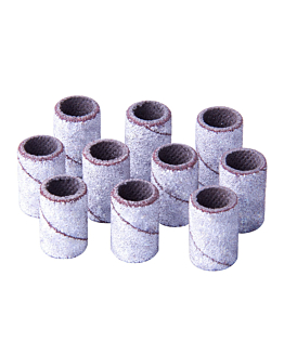 AlleMed Kapturki Do Manicure I Pedicure Cylinder 6 mm Gradacja 180 Białe 10 szt.