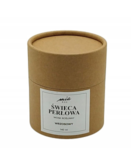 Miabox Świeca perłowa 140 ml  wosk roślinny, wrzosowy