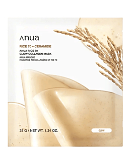 Anua Rice 70 Glow Collagen Mask, kolagenowa maska hydrożelowa do twarzy, 38 g
