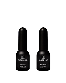 Didier Lab Zestaw: błyszczący top do paznokci top coat no wipe super shiny