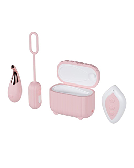 Blush Play With Me Wanderlust zestaw mini wand z 12 trybami + bezprzewodowe jajko z 10 trybami + etui + pilot Pink