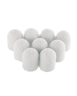 AlleMed Fabric Podo Kapturki Do Pedicure 7 mm Gradacja 150 Białe 10 szt