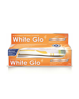 White Glo Smoker Formula Whitening wybielająca pasta do zębów dla palaczy, 100ml + szczoteczka