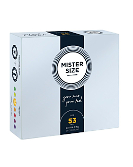 53 Mm Condoms 36 Pieces Mister.Size