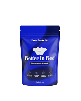 Bedrock - BETTER IN BED – jedwabne plastry do spania (niebieskie) 7 szt
