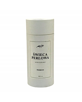 Miabox Świeca perłowa 650 ml  wosk roślinny, biały,Prosecco