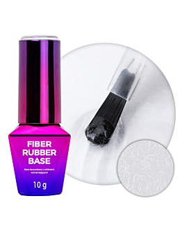 MollyNails Rubber Fiber Base Baza Kauczukowa UV LED Z Włóknami Clear 10 g