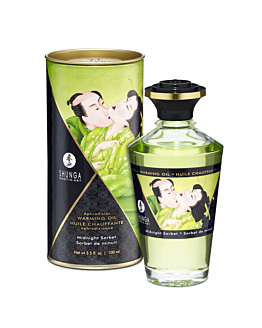 Jadalny Olejek Rozgrzewający Do Miejsc Intymnych O Smaku Sorbetu Owocowego Aphrodisiac Warming Oil Midnight Sorbet 100Ml Shunga