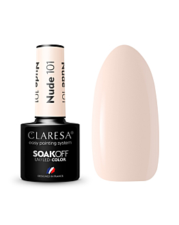 Claresa Soak Off UV/LED Nude lakier hybrydowy 101, 5g