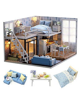 Habarri Miniaturowy domek - Niebieski loft