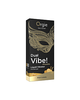 Wibrator W Płynie Dual Vibe! Pina Colada Kissable 15 Ml Orgie