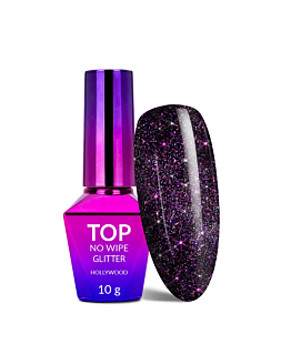 MollyNails Sparkle Top Oh, Rio! Top LED/UV No Wipe Brokatowy 10 g