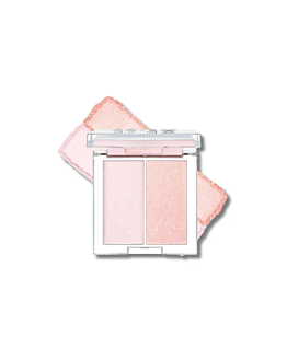 Clio Prism Highlighter Duo, chłodne duo rozświetlaczy, 02 Lavender Voyage, 5,6g