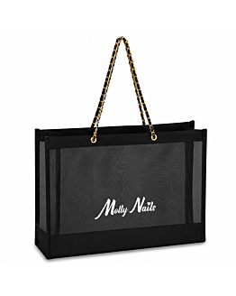 MollyNails Torba Shopper Mesh Czarna Glam