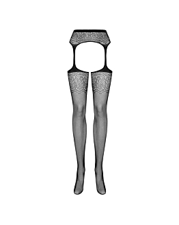 Obsessive S207 Garter Stockings pończochy z pasem Black S/M/L