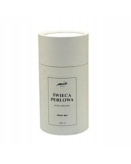 Miabox Świeca perłowa 300 ml  wosk roślinny, biały, Kwiat Bzu