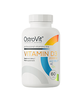 OstroVit Witamina D3 2000 IU + K2 MK-7 + Witamina C + Cynk