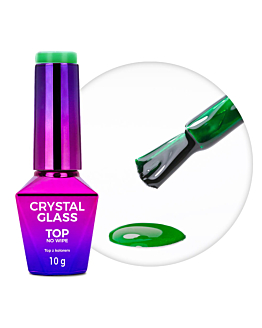 Molly Nails Crystal Glass Kolorowy top bez przemywania top no wipe Green HEMA/Di-HEMA Free 10g