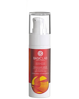 BasicLab Esteticus Emulsyjne serum z czystym retinolem 0,5%, witaminą C 4% i koenzymem Q10, 30 ml