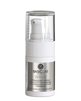 BasicLab Esteticus Liftingujące serum pod oczy z kompleksem peptydów 10%