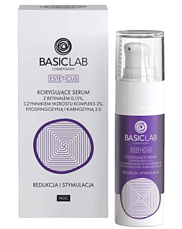 BasicLab Esteticus Korygujące serum z retinalem 0,15%, czynnikiem wzrostu 2% i fitosfingozyną