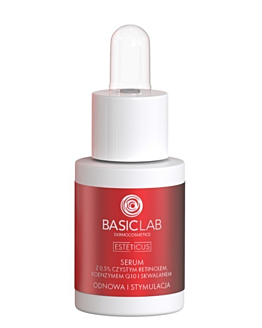 BasicLab Esteticus Serum z 0,5% retinolem, koenzymem Q10 i skwalanem 
