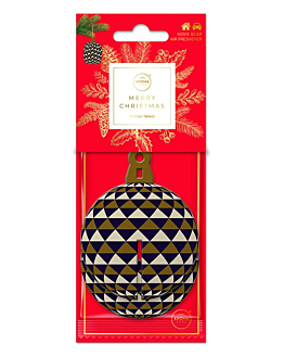Aroma Home Cellulose 3D Bauble Navy Blue & Gold- Winter Forest