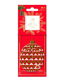 Aroma Home Cellulose 3D Bauble Red & Gold- Ginger Bread