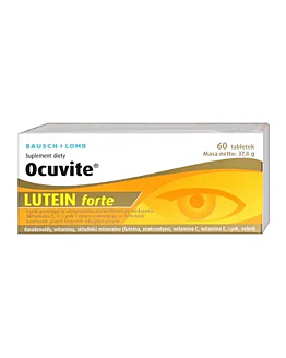 Ocuvite Lutein Forte, Suplement diety zawierający składniki wspomagające wzrok, Tabletki