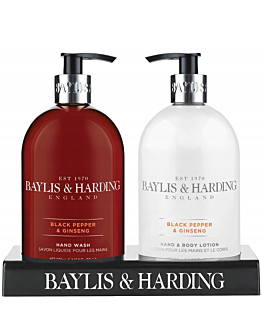 Baylis & Harding Zestaw Mydło w płynie + Balsam do rąk i Ciała Mens Pepper & Ginseng