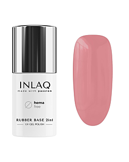 INLAQ Baza Kauczukowa Hybrydowa Rubber Base, Rose, 6 ml