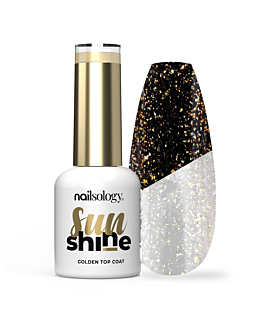 Clavier Nailsology Sun Shine brokatowy top hybrydowy Złoty, 8ml