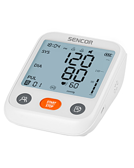 Sencor SBP 1150WH Ciśnieniomierz naramienny,  Ekran LCD, Pamięć pomiarów