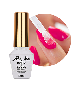 MollyNails Hard And Gloss Top Coat Z Technologią Połysku I Ochrony Polimerowej 10 ml