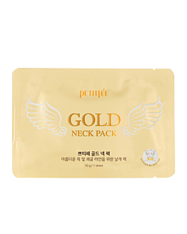 Petitfee Gold neck pack, Hydrożelowa maska na szyję, 10g