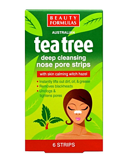 Beauty Formulas Głęboko Oczyszczające Paski na Nos Tea Tree