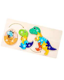 Habarri Puzzle drewniane - od Małego do Dużego - Dinozaur