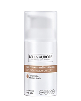 Bella Aurora Krem CC przeciw przebarwieniom SPF 50+, Medium