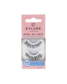 Eylure Pre-Glued False Lashes rzęsy sztuczne samoprzylepne efekt wypełnienia No. 117 Fluttery Light