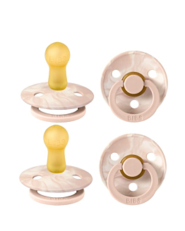 Bibs Tie Diy Smoczek Uspokajający Kauczuk Blush Ivory & Blush Ivory M 2-Pack