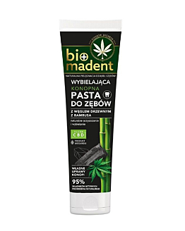 BIOMadent Konopna Pasta do zębów z Węglem Drzewnym z Bambusa Wybielająca