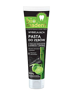 BIOMadent Pasta do zębów z Węglem Drzewnym z Bambusa i Limonką Wybielająca