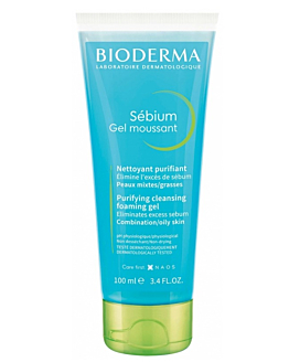 Bioderma Sebium Moussant Gel Detergente per Pelle Acneica, 100 ml